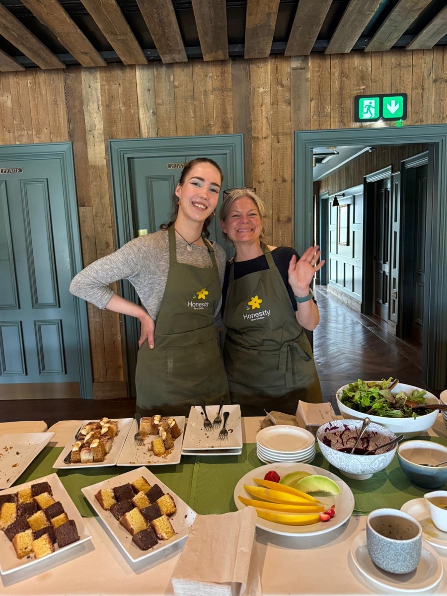 The Honestly team serving at an event